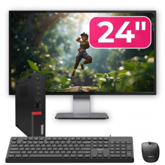 Pachet PC Second Hand Lenovo ThinkCentre M720q MiniPC, Intel Core i7-8700T 2.40 - 4.00GHz, 8GB DDR4, 256GB SSD NVMe + Monitor 24" + cadou tastatura si mouse OptimX Pro KM500 Pachet PC Second Hand Lenovo ThinkCentre M720q MiniPC, Intel Core i7-8700T 2.40 - 4.00GHz, 8GB DDR4, 256GB SSD NVMe + Monitor 24" + cadou tastatura si mouse OptimX Pro KM500