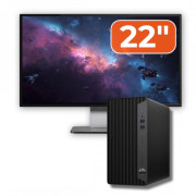 Pachet PC Second Hand HP ProDesk 600 G6 MT, Intel Core i5-10500 3.10 - 4.50GHz, 8GB DDR4, 256GB SSD + Monitor 22"