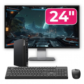 Pachet Mini PC Second Hand Lenovo ThinkCentre M70q, Intel Pentium Gold G6400T 3.40GHz, 8GB DDR4, 256GB SSD NVMe + Monitor 24" + cadou tastatura si mouse OptimX Pro KM500 Pachet Mini PC Second Hand Lenovo ThinkCentre M70q, Intel Pentium Gold G6400T 3.40GHz, 8GB DDR4, 256GB SSD NVMe + Monitor 24" + cadou tastatura si mouse OptimX Pro KM500