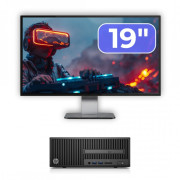 Pachet Calculator Second Hand HP 280 G2 SFF, Intel Pentium G4400 3.30GHz, 8GB DDR4, 500GB HDD, DVD-ROM + Monitor 19"