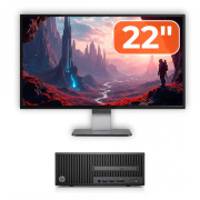 Pachet Calculator Second Hand HP 280 G2 SFF, Intel Pentium G4400 3.30GHz, 8GB DDR4, 500GB HDD, DVD-ROM + Monitor 22"