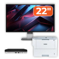 Pachet Calculator Second Hand HP ProDesk 400 G4 Mini PC, Intel Core i3-8100T 3.40GHz, 8GB DDR4, 256GB SSD + Monitor 22" & Imprimanta Brother HL-L6300DW