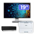 Pachet Calculator Second Hand HP ProDesk 400 G4 SFF, Intel Core i5-7500 3.40GHz, 8GB DDR4, 256GB SSD + Monitor 19" & Imprimanta Brother HL-L6300DW