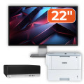 Pachet Calculator Second Hand HP ProDesk 400 G4 SFF, Intel Core i5-7500 3.40GHz, 8GB DDR4, 256GB SSD + Monitor 22" & Imprimanta Brother HL-L6300DW