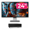 Pachet Calculator Second Hand HP ProDesk 400 G4 SFF, Intel Core i5-7500 3.40GHz, 8GB DDR4, 256GB SSD + Monitor 24"