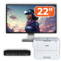 Pachet Calculator Second Hand HP ProDesk 400 G6 Mini, Intel Core i5-10500T 2.30 - 3.80GHz, 8GB DDR4, 256GB SSD + Monitor 22" & Imprimanta Brother HL-L6300DW