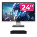 Pachet Calculator Refurbished HP ProDesk 400 G6 Mini, Intel Core i5-10500T 2.30 - 3.80GHz, 8GB DDR4, 256GB SSD + Monitor 24 Inch + Windows 10 Home