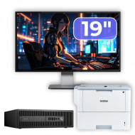 Pachet Calculator Second Hand HP Prodesk 600 G2 SFF, Intel Core i5-6500 3.20GHz, 8GB DDR4, 256GB SSD + Monitor 19" & Imprimanta Brother HL-L6300DW
