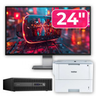 Pachet Calculator Second Hand HP Prodesk 600 G2 SFF, Intel Core i5-6500 3.20GHz, 8GB DDR4, 256GB SSD + Monitor 24" & Imprimanta Brother HL-L6300DW