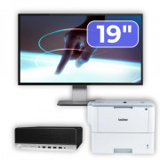 Pachet Calculator Second Hand HP ProDesk 600 G3 SFF, Intel Core i5-6500 3.20GHz, 8GB DDR4, 256GB SSD + Monitor 19" & Imprimanta Brother HL-L6300DW