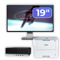 Pachet Calculator Second Hand HP ProDesk 600 G3 SFF, Intel Core i3-7100 3.90GHz, 8GB DDR4, 240GB SSD + Monitor 19" & Imprimanta Brother HL-L6300DW