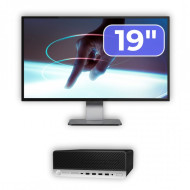Pachet Calculator Second Hand HP ProDesk 600 G3 SFF, Intel Core i3-7100 3.90GHz, 8GB DDR4, 240GB SSD + Monitor 19"