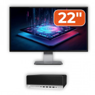 Pachet Calculator Second Hand HP ProDesk 600 G3 SFF, Intel Core i3-7100 3.90GHz, 8GB DDR4, 240GB SSD + Monitor 22"