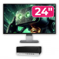 Pachet Calculator Second Hand HP ProDesk 600 G3 SFF, Intel Core i3-6100 3.70GHz, 8GB DDR4, 256GB SSD, DVD-ROM + Monitor 24"