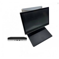 Pachet POS Refurbished HP 800 G3 Mini, 14 Inch HP L7014t Touchscreen + 10 Inch HP L7010t, Intel Core i3-7100T 3.40GHz, 8GB DDR4, 256GB SSD + Windows 10 Pro