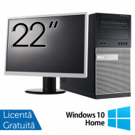 Pachet Calculator Dell OptiPlex 7010 Tower, Intel Core i5-3470 3.20GHz, 4GB DDR3, 500GB SATA, DVD-RW + Monitor 22 Inch + Windows 10 Home