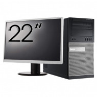 Pachet Calculator Dell OptiPlex 7010 Tower, Intel Core i5-3470 3.20GHz, 4GB DDR3, 500GB SATA, DVD-RW + Monitor 22 Inch