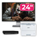 Pachet Calculator Second Hand HP EliteDesk 800 G6 Mini PC, Intel Core i5-10500T 2.30 - 3.80GHz, 8GB DDR4, 256GB SSD + Monitor 24" & Imprimanta Brother HL-L6300DW