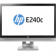 Monitor HP Second Hand EliteDisplay E240C LED IPS Full HD, 24 Inch, VGA, HDMI, USB, Webcam, suport univesal
