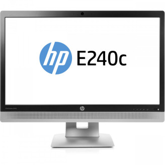 Monitor HP Second Hand EliteDisplay E240C LED IPS Full HD, 24 Inch, VGA, HDMI, USB, Webcam, suport univesal