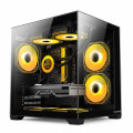 Carcasa Noua Pro Gaming Ambra Black Cube, Middle Tower, ATX, Fara Sursa, 5x Fan ARGB, Controller ARGB, Telecomanda
