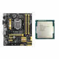 Placa de Baza Asus Z87M-Plus, Socket 1150, mATX, Shield, Cooler + Intel Core i3-4130 3.40GHz
