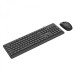 Kit Tastatura + Mouse OptimX Pro KM500, Top Quality, Slim, Silent click, Graphite black cu fir, US Layout, USB