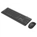 Kit Tastatura + Mouse OptimX Pro KM500, Top Quality, Slim, Silent click, Graphite black cu fir, US Layout, USB