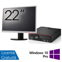 Pachet Calculator Fujitsu Esprimo D756 Desktop, Intel Core i5-6500 3.20GHz, 8GB DDR4, 240GB SSD, DVD-ROM + Monitor 22 Inch + Windows 10 Pro Pachet Calculator Fujitsu Esprimo D756 Desktop, Intel Core i5-6500 3.20GHz, 8GB DDR4, 240GB SSD, DVD-ROM + Monitor 22 Inch + Windows 10 Pro