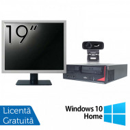 Pachet Calculator Fujitsu E410, Intel Core i3-3220 3.30GHz, 4GB DDR3, 500GB SATA + Monitor 19 Inch + Webcam + Tastatura si Mouse + Windows 10 Home