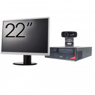 Pachet Calculator Fujitsu E410, Intel Core i3-3220 3.30GHz, 4GB DDR3, 500GB SATA + Monitor 22Inch + Webcam + Tastatura si Mouse