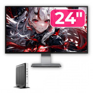 Pachet PC Second Hand HP T630 Thin Client, AMD GX-420GI 2.00GHz, 8GB DDR4, 128GB SSD + Monitor 24"