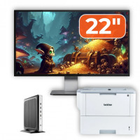 Pachet PC Second Hand HP T630 Thin Client, AMD GX-420GI 2.00GHz, 8GB DDR4, 128GB SSD + Monitor 22" & Imprimanta Brother HL-L6300DW Pachet PC Second Hand HP T630 Thin Client, AMD GX-420GI 2.00GHz, 8GB DDR4, 128GB SSD + Monitor 22" & Imprimanta Brother HL-L6300DW