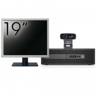 Pachet Calculator HP 800 G2 SFF, Intel Core i5-6500 3.20GHz, 8GB DDR4, 240GB SSD + Monitor 19 Inch + Webcam + Tastatura si Mouse