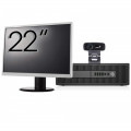 Pachet Calculator HP 800 G2 SFF, Intel Core i5-6500 3.20GHz, 8GB DDR4, 240GB SSD + Monitor 22 Inch + Webcam + Tastatura si Mouse