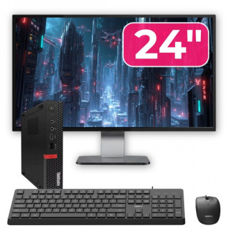 Pachet PC Second Hand Lenovo ThinkCentre M720q MiniPC, Intel Core i5-9400T 1.80 - 3.40GHz, 8GB DDR4, 256GB SSD NVMe + Monitor 24" + cadou tastatura si mouse OptimX Pro KM500 Pachet PC Second Hand Lenovo ThinkCentre M720q MiniPC, Intel Core i5-9400T 1.80 - 3.40GHz, 8GB DDR4, 256GB SSD NVMe + Monitor 24" + cadou tastatura si mouse OptimX Pro KM500