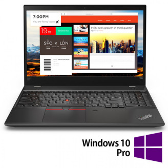 Laptop Refurbished LENOVO ThinkPad T580, Intel Core i5-8250U 1.70 - 3.40GHz, 8GB DDR4, 256GB SSD, 15.6 Inch Full HD, Webcam + Windows 10 Pro