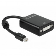 Adaptor mini DisplayPort 1.1, tată la DVI mamă, Pasiv, Negru, 10cm