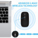 Mouse Nou ABL-M3, 1600dpi, 4 Butoane, Negru, Wireless, USB-A + USB-C Reciever