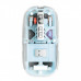 Mouse Nou M133, 2400dpi, 5 Butoane, Indicator Nivel Baterie, Transparent, Albastru, Wireless + Bluetooth