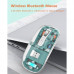 Mouse Nou M133, 2400dpi, 5 Butoane, Indicator Nivel Baterie, Transparent, Verde, Wireless + Bluetooth