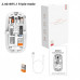 Mouse Nou M233, 1600dpi, 5 Butoane, Indicator Nivel Baterie, Transparent, Alb, Wireless + Bluetooth