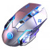 Mouse Nou pentru Gaming, E-Sports A4, 1600dpi, 6 Butoane, RGB, Gri, Wireless