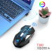 Mouse Nou pentru Gaming, HXSJ T300, 2400dpi, 7 Butoane, RGB, Negru, Wireless