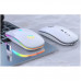 Mouse Nou YINDIAO A2, 1600dpi, 4 Butoane, RGB, Alb, Wireless