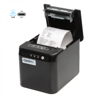 Imprimanta termica pentru chitante, bonuri, HoReCa, OptimX Pro HQ821, 80mm, viteza de printare 200mm/s, USB, LAN