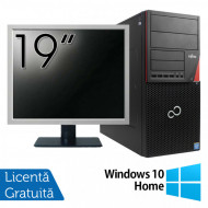 Pachet Calculator Fujitsu Siemens P720, Intel Core i3-4130 3.40GHz, 4GB DDR3, 500GB SATA, DVD-ROM + Monitor 19 Inch + Windows 10 Home