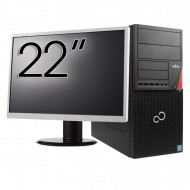 Pachet Calculator Fujitsu Siemens P720, Intel Core i3-4130 3.40GHz, 4GB DDR3, 500GB SATA, DVD-ROM + Monitor 22 Inch