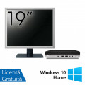Pachet Calculator HP EliteDesk 800 G3 Mini PC, Intel Core i5-6500T 2.50GHz, 8GB DDR4, 120GB SSD + Monitor 19 Inch + Windows 10 Home