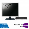 Pachet Calculator HP EliteDesk 800 G3 Mini PC, Intel Core i5-6500T 2.50GHz, 8GB DDR4, 500GB SATA + Monitor 19 Inch + Windows 10 Pro